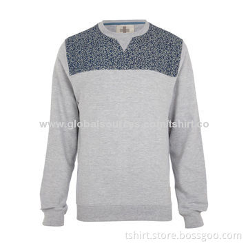 Men's Crew Neck Pullover, Customized Sizes are Accepted